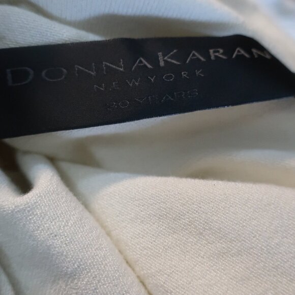 Womens Donna Karan Black Label Ivory Mix Media 2 Pc Set Cardigan Tank Sweater M - Picture 14 of 16